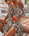 Fabiana Aesthetic Leopard Print Dress Summer Elegance with a Wild Touch Designer Edit