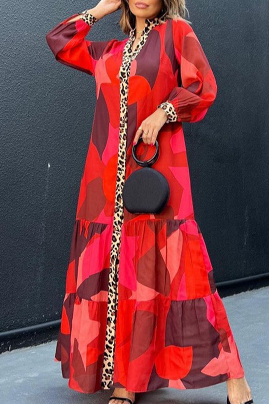 Eliana Long Dress With Dress with Relaxed Fit and Boutique Fashion Look