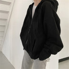 DressBetty - Letter Print Zip Up Hoodies