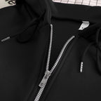 DressBetty - Letter Print Zip Up Hoodies