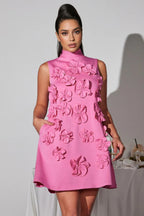 Merrick Sleeveless Flower Mini Dress
