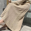 Knitted Drooping Long Aline High Waisted Slim Woolen Skirt