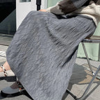 Knitted Drooping Long Aline High Waisted Slim Woolen Skirt