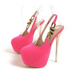 Elegant Wedding Banquet Fashion Metal Butterfly Extreme High High Heel
