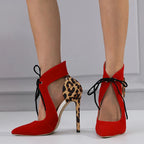 CrossTied Pumps Sexy Pointed Toe Wedding Stripper High Heel High Heel