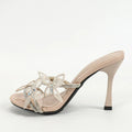 Glamorous  High Quality NonSlip Crystal Butterfly Open Toe High Heel