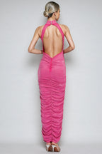 Jackea Rose Red Diamond Maxi Dress