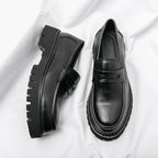 Heightening British Style Tassels ThickSoled Business Leather Loafers