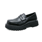 Heightening British Style Tassels ThickSoled Business Leather Loafers
