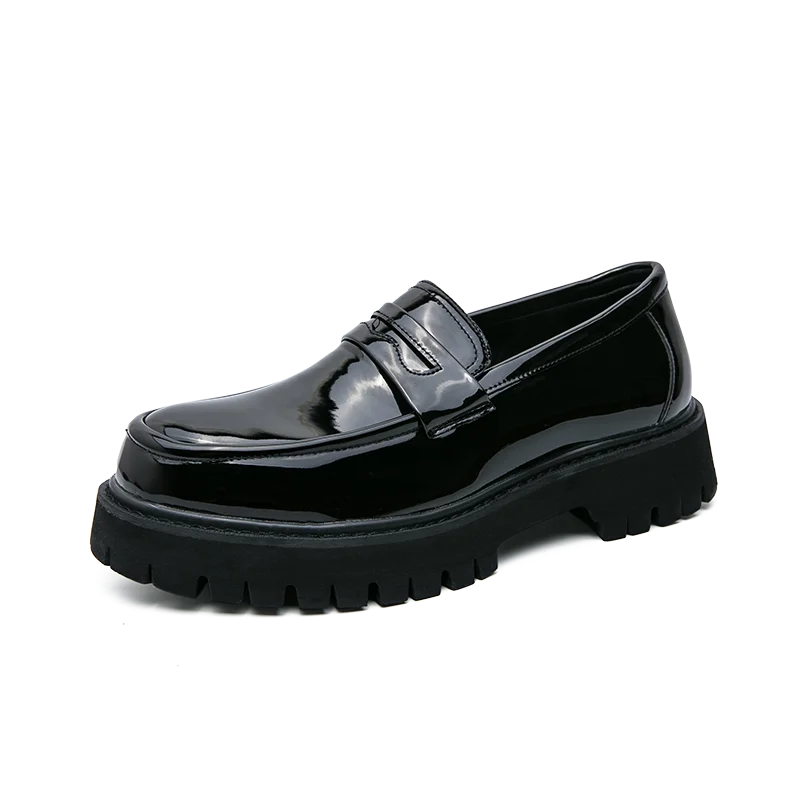 Heightening British Style Tassels ThickSoled Business Leather Loafers