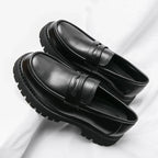 Heightening British Style Tassels ThickSoled Business Leather Loafers