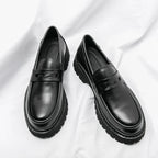 Heightening British Style Tassels ThickSoled Business Leather Loafers