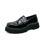 Heightening British Style Tassels ThickSoled Business Leather Loafers