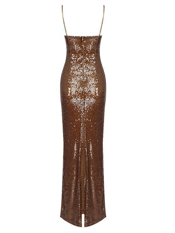 Brown Sequin Dress
