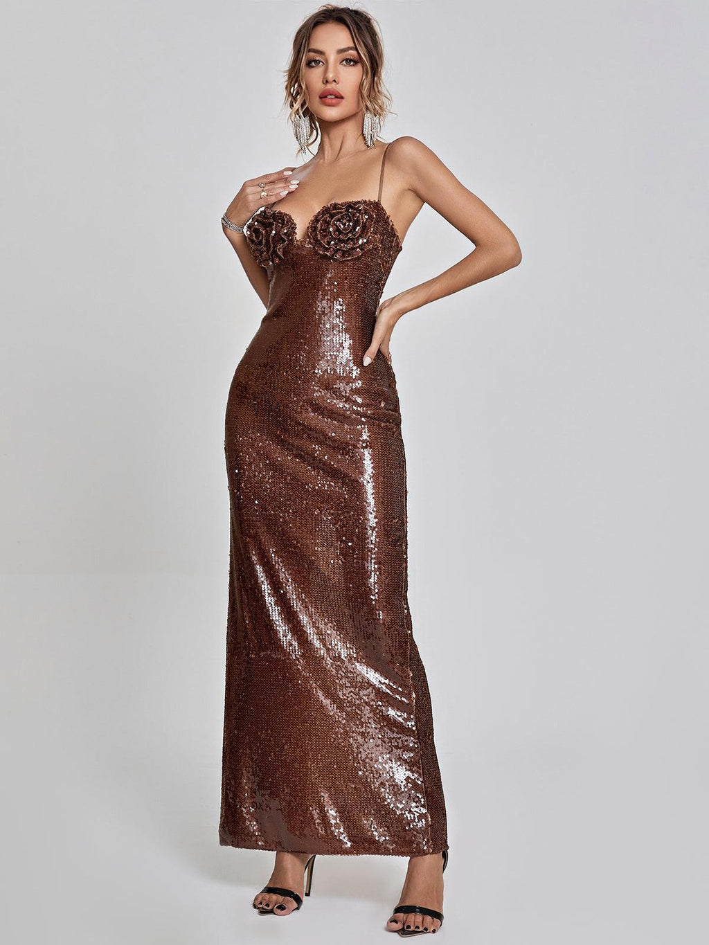 Brown Sequin Dress