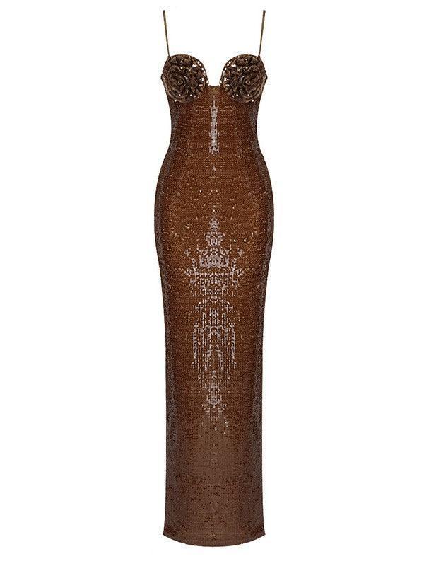 Brown Sequin Dress