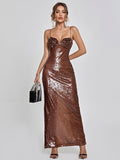 Brown Sequin Dress