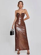 Brown Sequin Dress