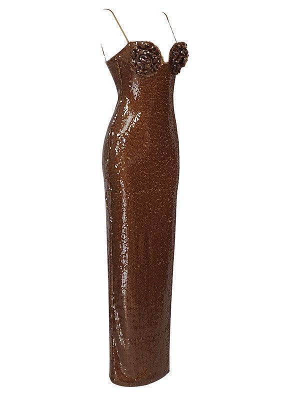 Brown Sequin Dress