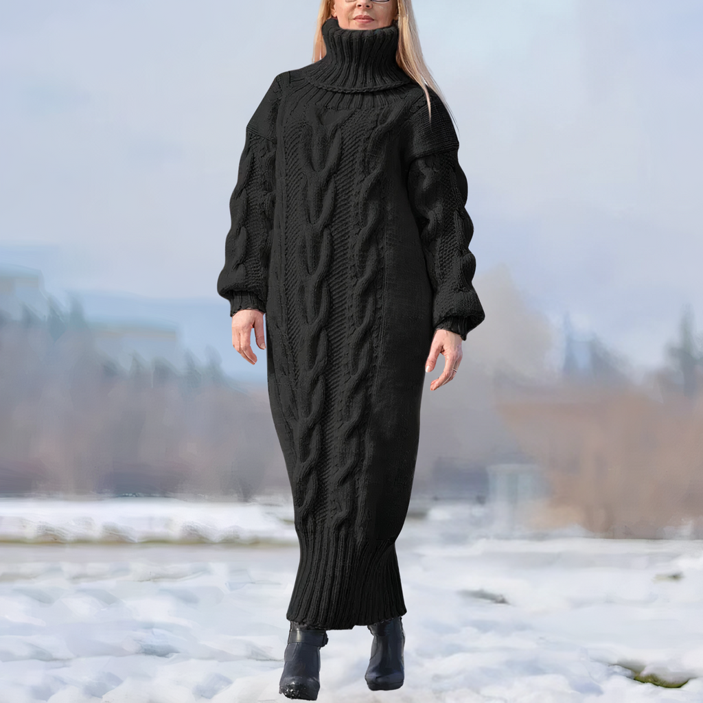 Wilma Premium Twisted Knit Dress Chic Silhouette Collection