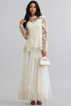 Inina Butterfly Embroidered Lace Maxi Dress Set