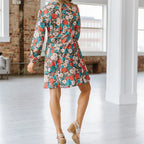 Angela Timeless Shirt Dress with Floral Print Boutique Collection