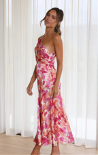 Alma Exclusive Off the Shoulder Floral Dress Evening Wear Edit
