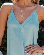 Madisyn Satin Racerback Dress Mint