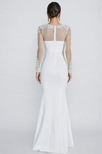 Marend White Lace Bodycon Maxi Dress