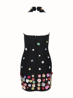 Flower Collar Bandage Dress