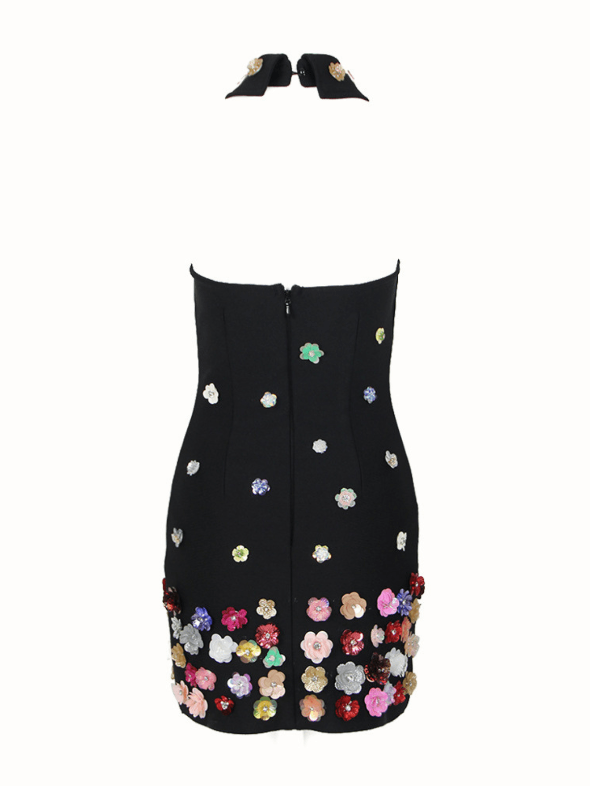 Flower Collar Bandage Dress