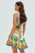 Silvia Timeless Mini Dress with Cut Outs and Bow Boutique Collection