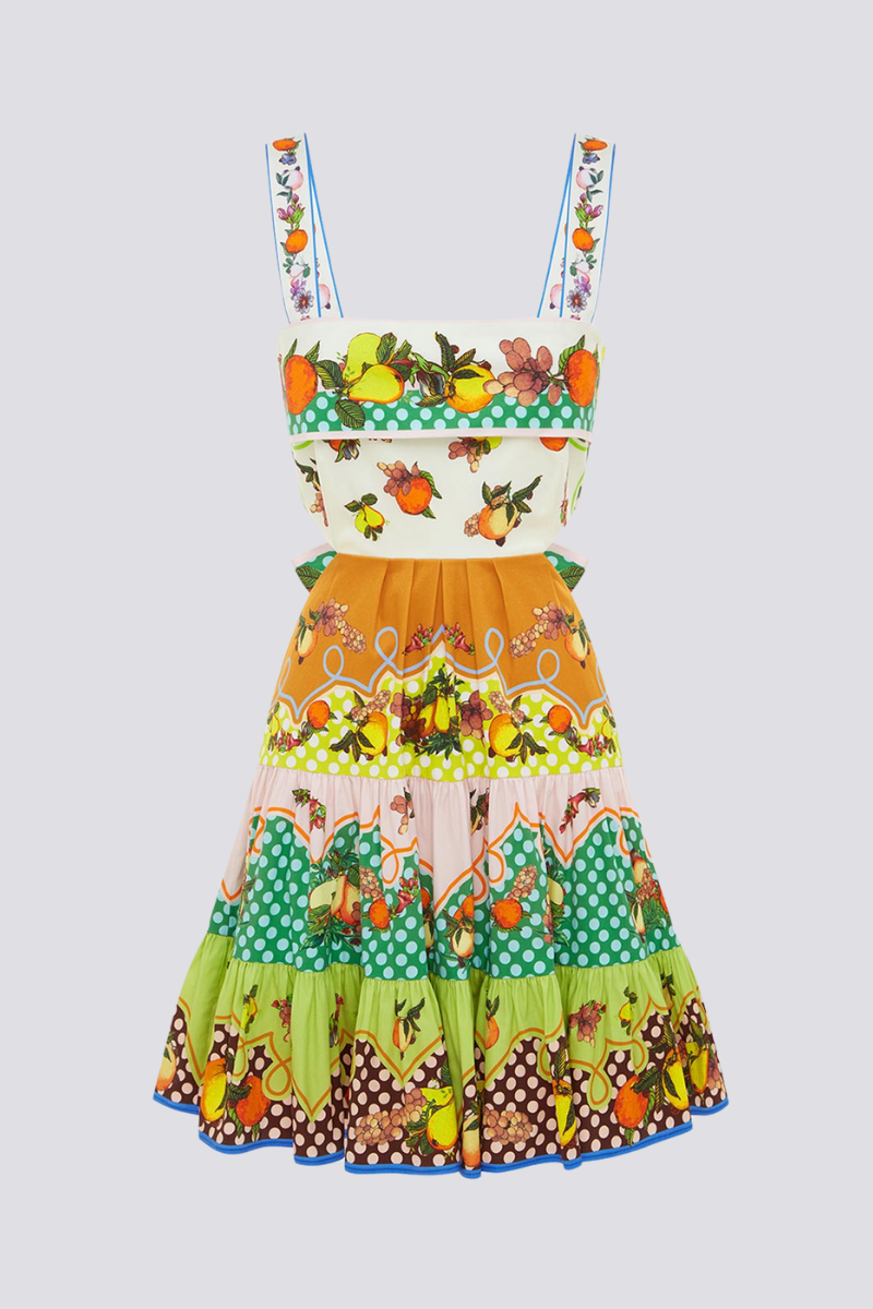Silvia Timeless Mini Dress with Cut Outs and Bow Boutique Collection