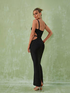 Margaux Embellished Cutout Maxi Dress In Black
