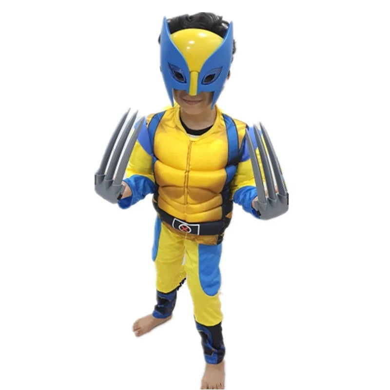 Deluxe MuscleChest Wolverine Superhero Kid Costumes