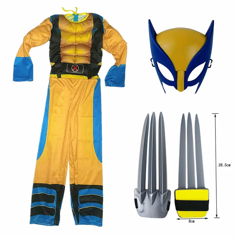 Deluxe MuscleChest Wolverine Superhero Kid Costumes