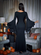 Bat Wing Sleeve Maxi Dress
