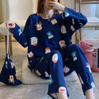 DressBetty - Merry Christmas Pajamas Set Casual Matching Set Full Sleeve Tops+Pants 2 Pieces