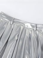 Metallic Silver Maxi Dress