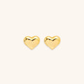 Mila Heart - Gold Stud Earrings