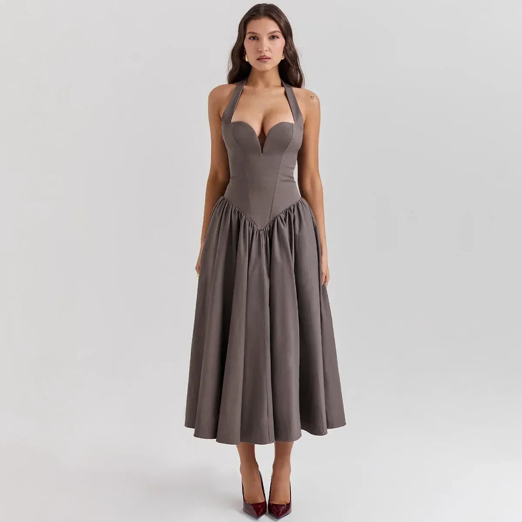 Elegant Fit and Flare Casual Sexy Party Dress