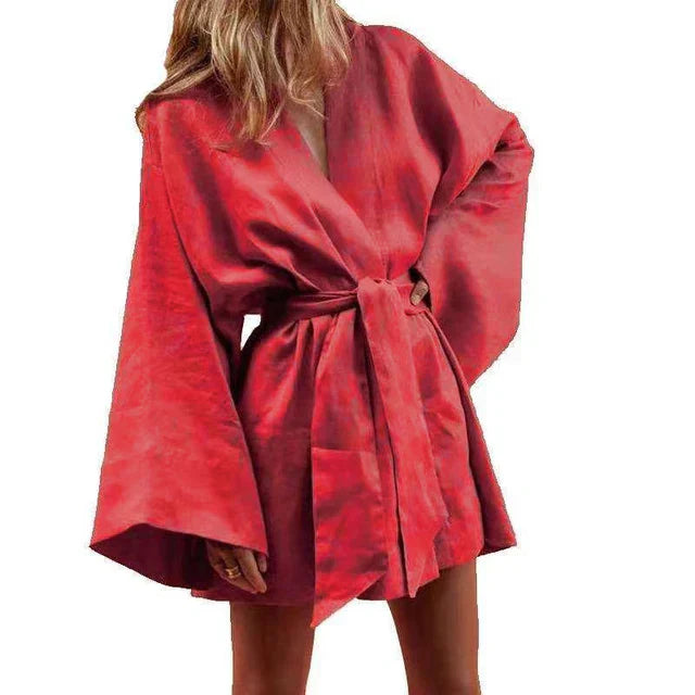 Cornelia Kimono Style V-neck Summer Dress for Women Modern Trendy Look