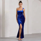 Fashion Sleeveless OneShoulder Backless Bodycon Dress Cut Out Dresses