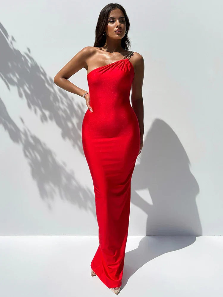 Fashion OffShoulder Sleeveless Gown Maxi Dress