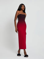 Myfanwy Strapless Ombre Split Maxi Dress