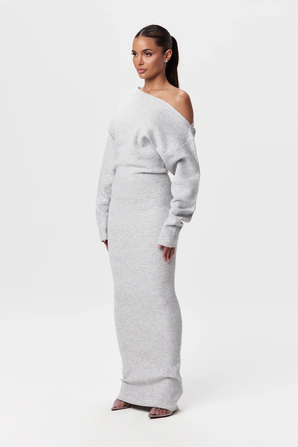 Vania Boutique Sweater Dress with Dropped Shoulders Elevated Occasion Wear