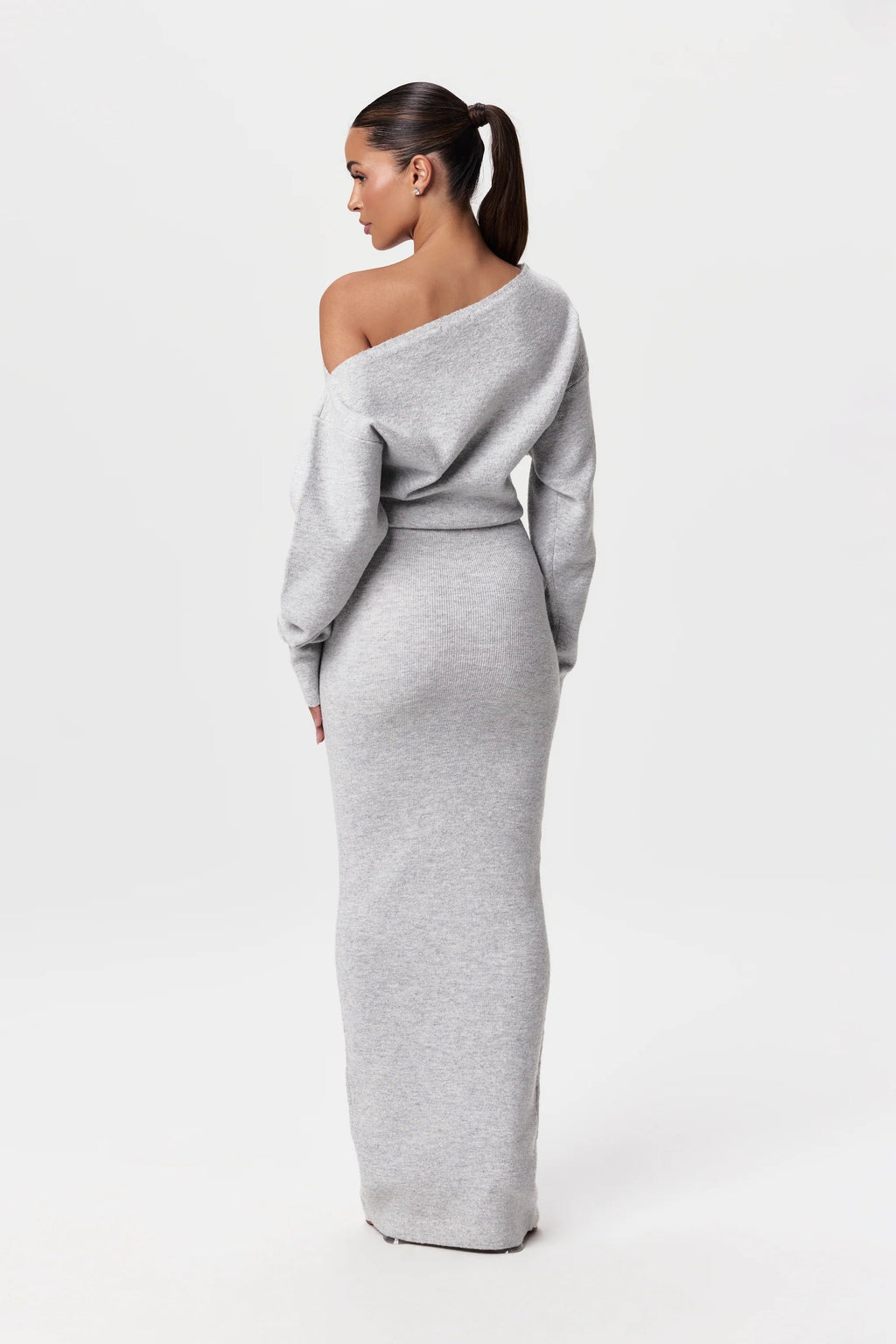 Vania Boutique Sweater Dress with Dropped Shoulders Elevated Occasion Wear