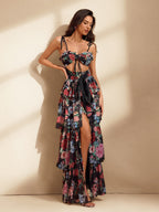 Floral Printed Skirt Set
