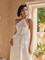 Halterneck Satin Top