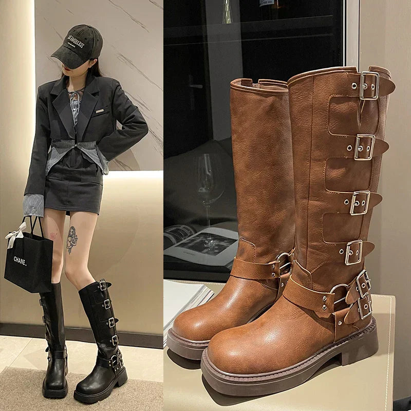 Chic Stylish LaceUp Comfortable Elegant Knee High Boots